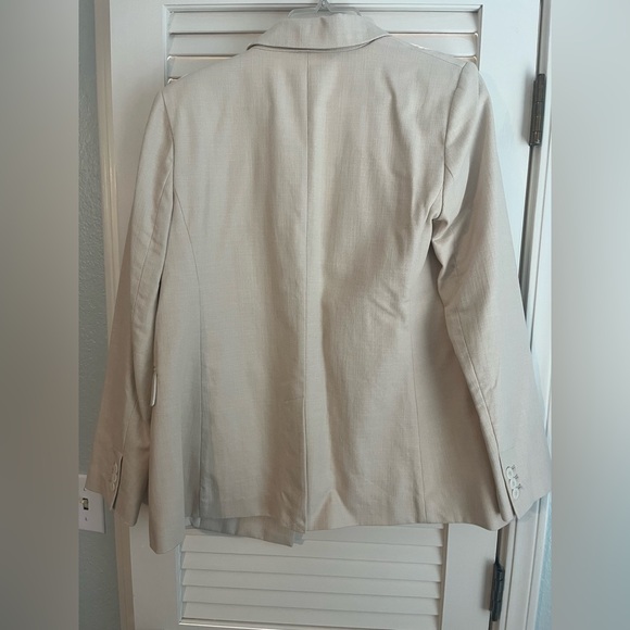 LOFT Faux Denim Double Breasted Blazer - Picture 5 of 5